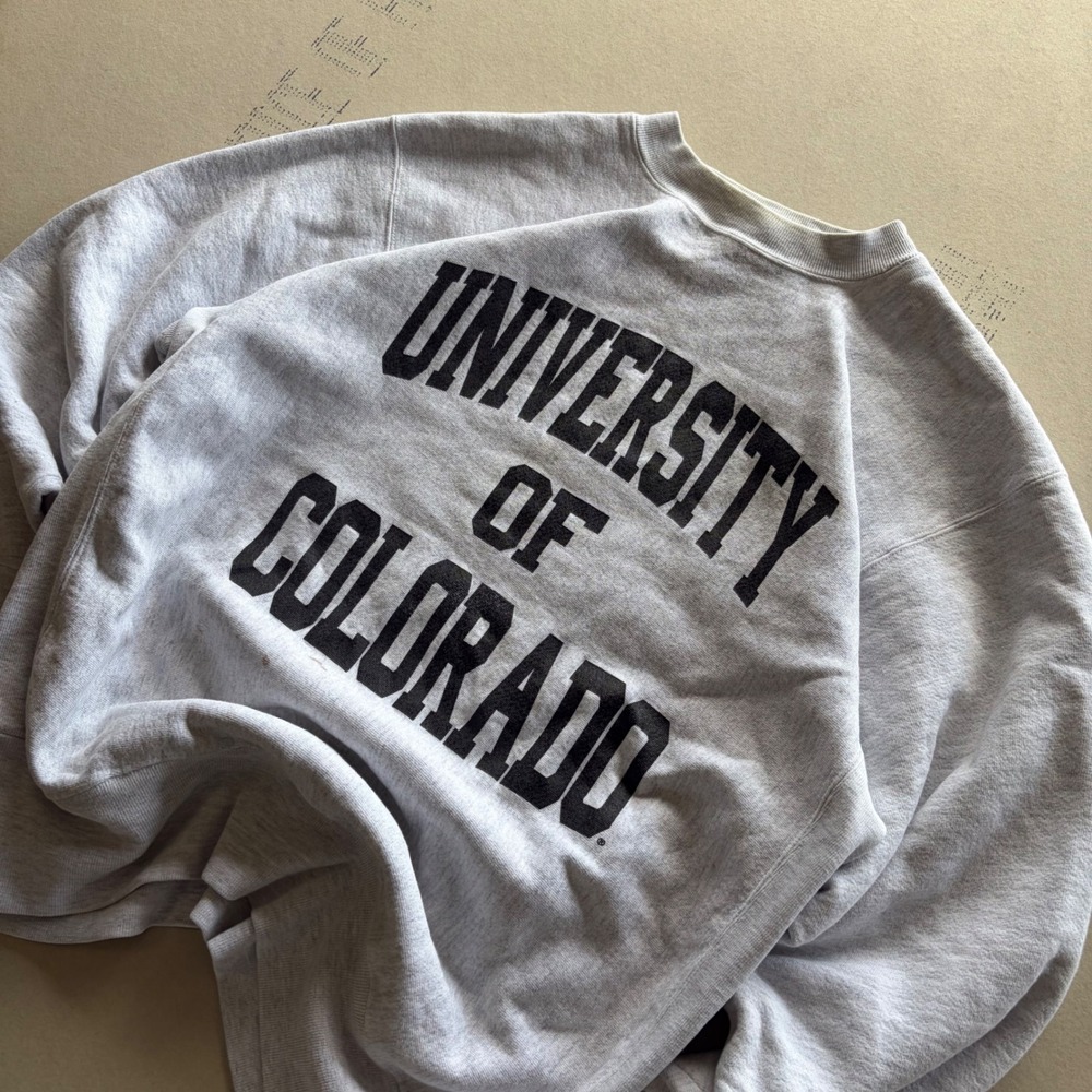 Vintage 90s Reverse Weave Heavy University of Colorado Crewneck Sweatshirt